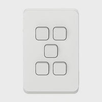 Clipsal Iconic 5 Gang Switch - 3045VA-VW