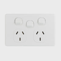 NLS Double Power Point 10 AMP With Extra Switch- 30502NLS