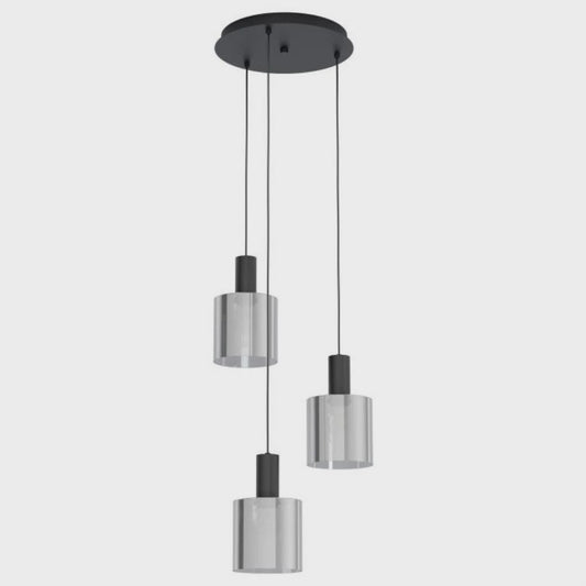 Gorosiba 3 Light Pendant Black Steel - 98754N - ARCK Electrical Wholesale Supplies