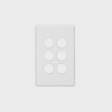Clipsal Classic 6 Gang Grid & Plate - C2036VH-WE - ARCK Electrical Wholesale Supplies