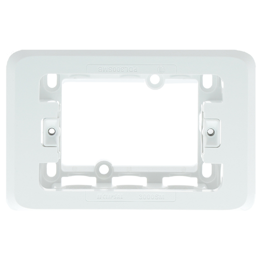 Clipsal Iconic Shallow Mounting Block 32mm Depth Vivid White - 3000SM-VW - ARCK Electrical Wholesale Supplies