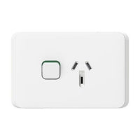 Clipsal Iconic Single Powerpoint 10A - 3015-VW