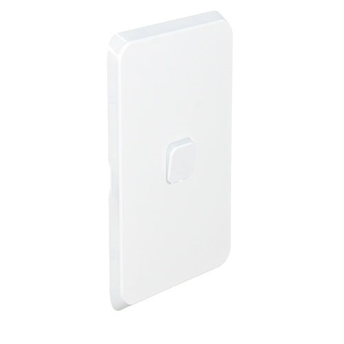 Clipsal 1 Gang ICONIC Vertical Internal Rocker Switch Cover Plate Vivid White - 3041C-VW - ARCK Electrical Wholesale Supplies