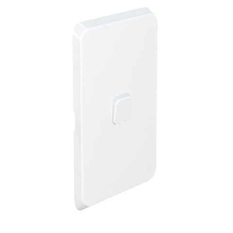 Clipsal 1 Gang ICONIC Vertical Internal Rocker Switch Cover Plate Vivid White - 3041C-VW - ARCK Electrical Wholesale Supplies
