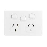 NLS Double Power Point 10 AMP With Extra Switch- 30502NLS