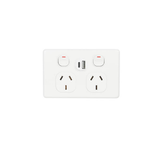 NLS 30857 | DOUBLE POWER POINT with USB-A & USB-C - 30857NLS