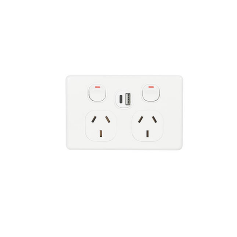 NLS 30857 | DOUBLE POWER POINT with USB-A & USB-C - 30857NLS