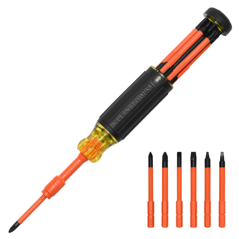 Klein Tools 6-in-1 Insulated Auto-Lock Screwdriver- A-32306INS