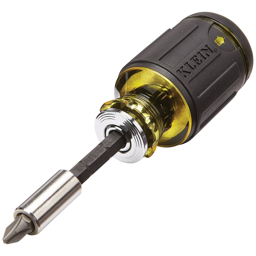 Klein Tools 8-in-1 Multi-Bit Adjustable Length Stubby Screwdriver- A-32308