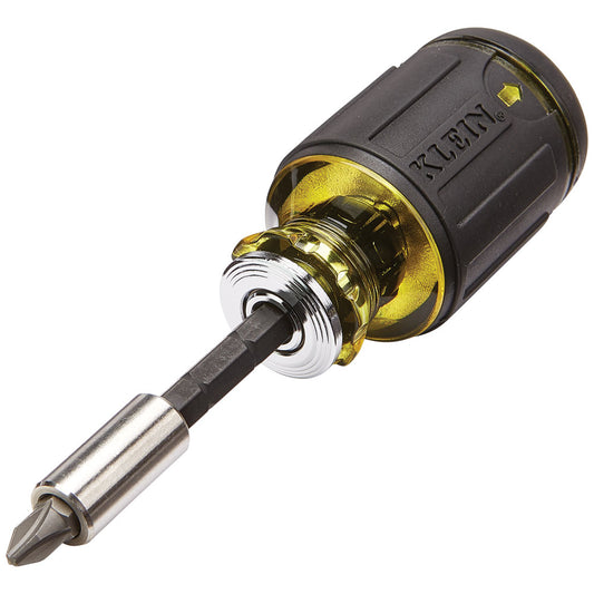 Klein Tools 8-in-1 Multi-Bit Adjustable Length Stubby Screwdriver- A-32308