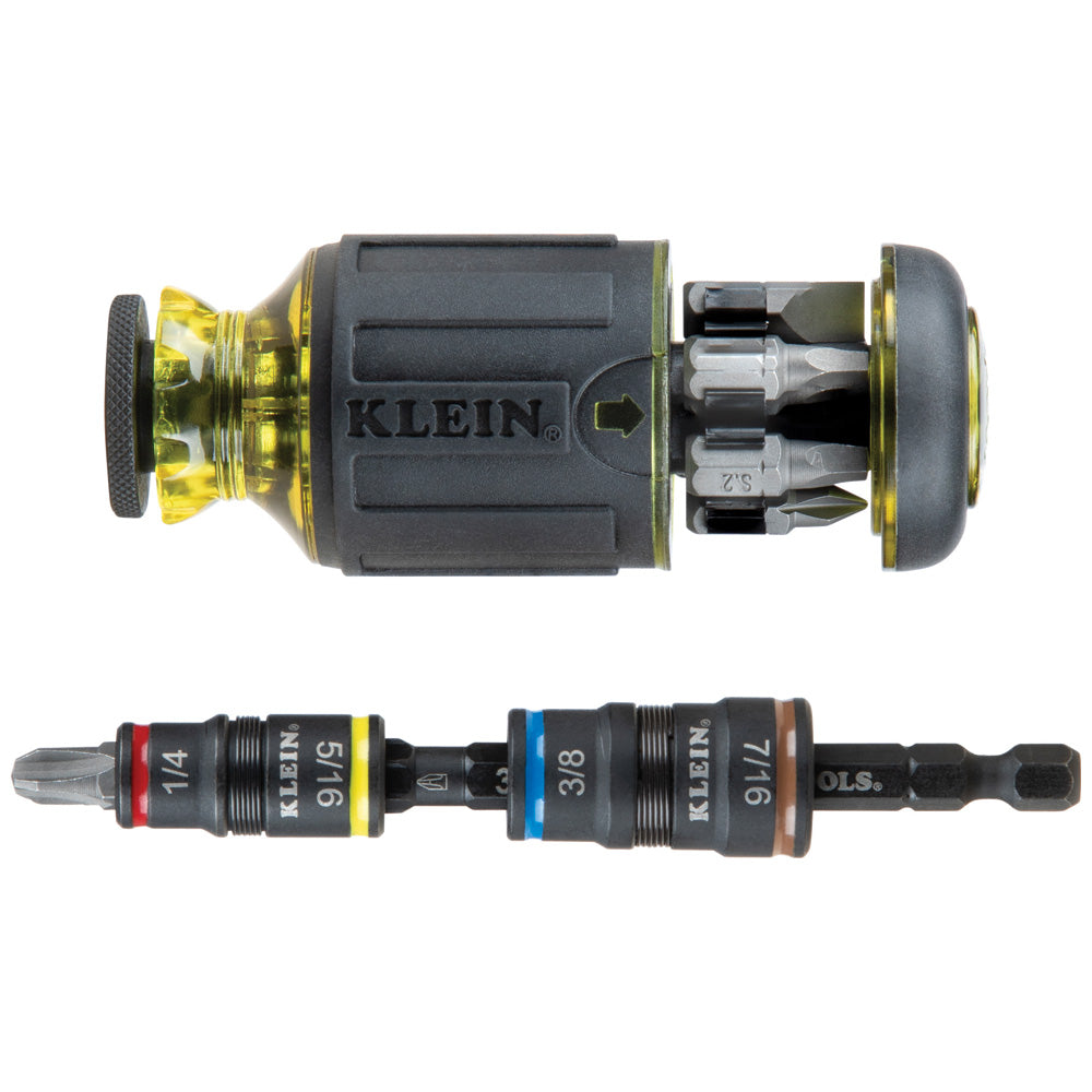 Klein Tools A-32308HD 12IN1 IMPACT RTD STUBBY DRVR W/FLIP SCKT - ARCK Electrical Wholesale Supplies