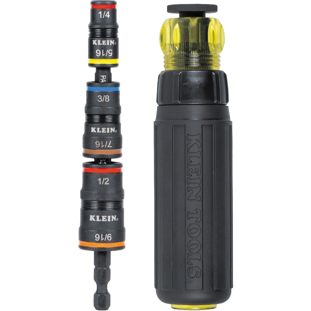 Klein Tools 7-in-1 Impact Rated Flip Socket Set with Ratcheting Handle- A-32910RCHT