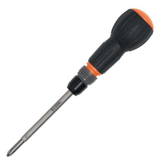 Klein Tools Fastbit Tru-Grip Screwdriver, Phillips, Slotted Bits- A-32960A