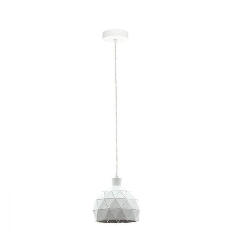 Roccaforte 1 Light Pendant White 170mm - 33344N
