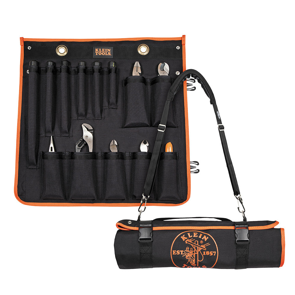 Klein Tools 1000V Insulated Utility Tool Kit in Roll Up Pouch, 13 Piece- A-33525SC
