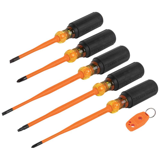 Klein Tools Screwdriver Set, 1000V Slim-Tip Insulated and Magnetizer,- A-33736-INS