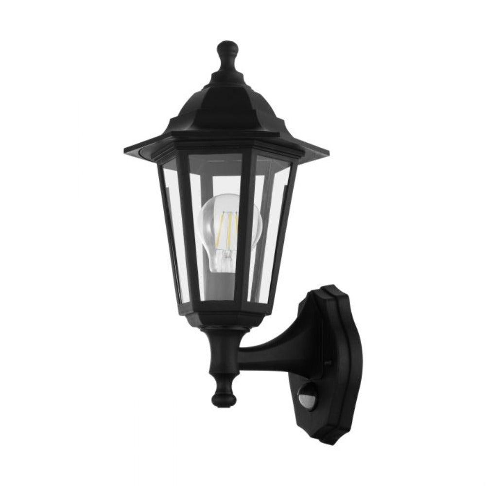 Duanera Wall Lantern Black With Sensor - 33777N