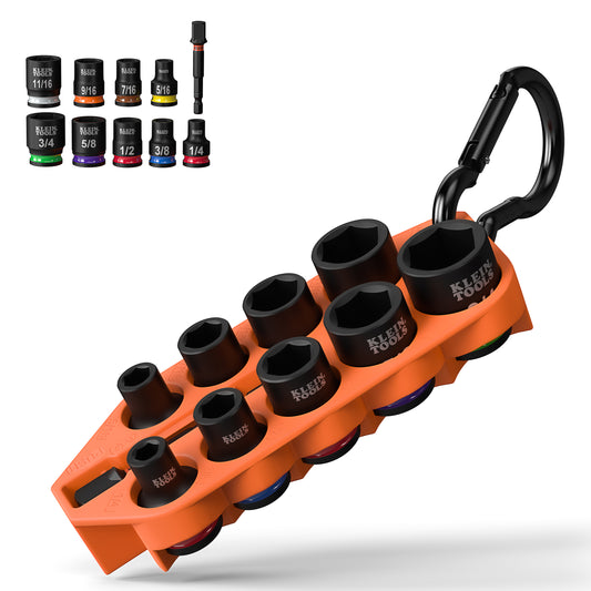 Klein Tools Grab-And-Go Impact Socket Set, SAE, 10-Piece- A-33809