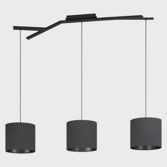 Balnario 3 Light Pendant Black Steel - 39886N - ARCK Electrical Wholesale Supplies