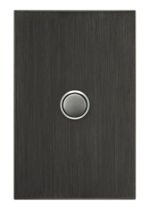 CLIPSAL SATURN 1 GANG PUSHBUTTON LED SWITCH - HORIZON BLACK - 4061PBLHB - ARCK Electrical Wholesale Supplies