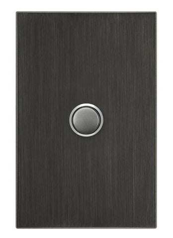 CLIPSAL SATURN 1 GANG PUSHBUTTON LED SWITCH - HORIZON BLACK - 4061PBLHB - ARCK Electrical Wholesale Supplies