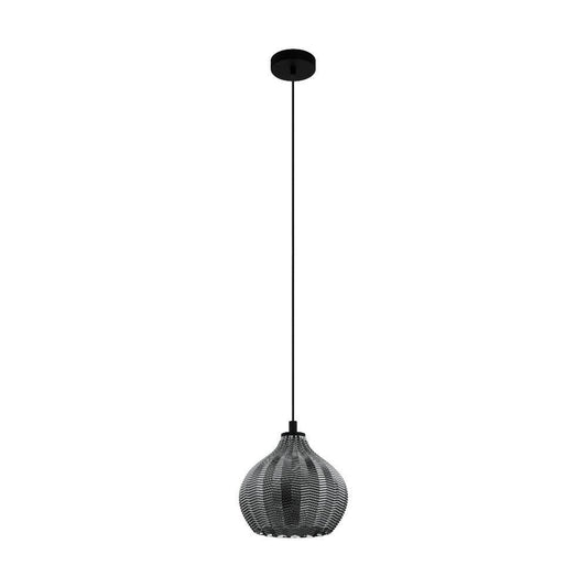TAMALLAT Pendant Light Black Steel Black Glass - 43576N - ARCK Electrical Wholesale Supplies