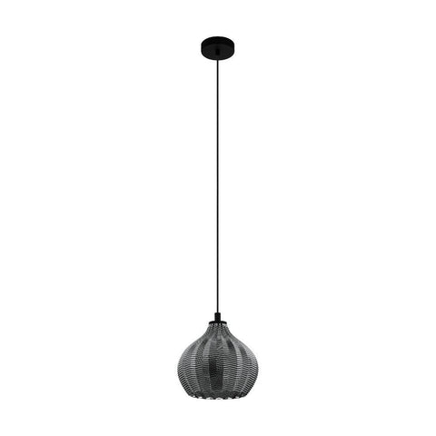 TAMALLAT Pendant Light Black Steel Black Glass - 43576N