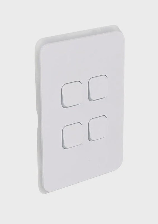 Clipsal Iconic 4 Gang Switch - 3044VA-VW - ARCK Electrical Wholesale Supplies