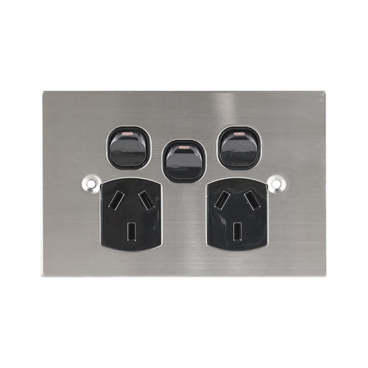 Double Power Point with Extra - SS-POD10XB - ARCK Electrical Wholesale Supplies