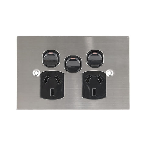 Double Power Point with Extra - SS-POD10XB - ARCK Electrical Wholesale Supplies