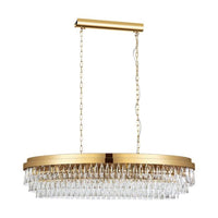 Valparaiso 13 Light Pendant Gold Coloured & Crystal - 39463