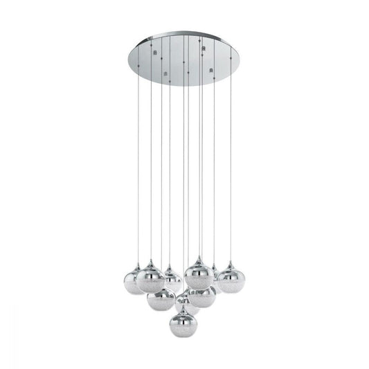 Mioglia 10 LED Pendant Chrome & White - 39527 - ARCK Electrical Wholesale Supplies