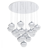 Mioglia 18 LED Pendant Chrome & White - 39528