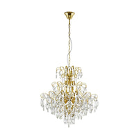 Fenoullet 5 Light Crystal Pendant Brass - 39605