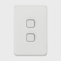 Clipsal Iconic 2 Gang Switch - 3042VA-VW