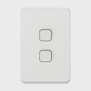 Clipsal Iconic 2 Gang Switch - 3042VA-VW - ARCK Electrical Wholesale Supplies