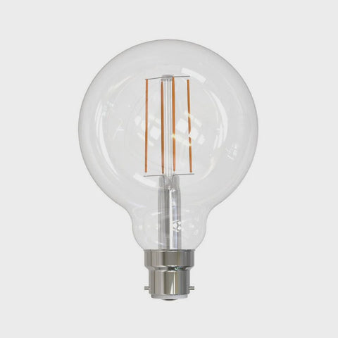 Filament G95 Dimmable LED Globe 240V 5W BC Clear 2700K - 205425 - ARCK Electrical Wholesale Supplies