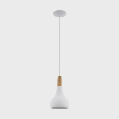 Sabinar 1 Pendant Light Small White Steel - 96981N - ARCK Electrical Wholesale Supplies