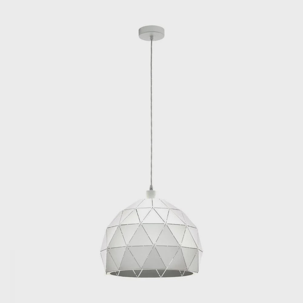Roccaforte 1 Light Pendant White 400mm - 97855N - ARCK Electrical Wholesale Supplies