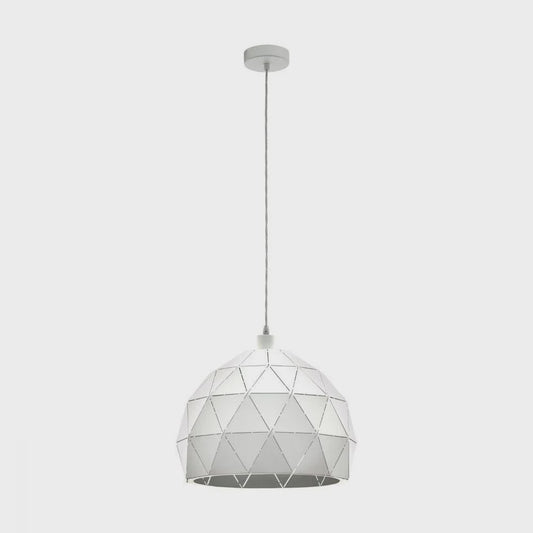 Roccaforte 1 Light Pendant White 400mm - 97855N - ARCK Electrical Wholesale Supplies