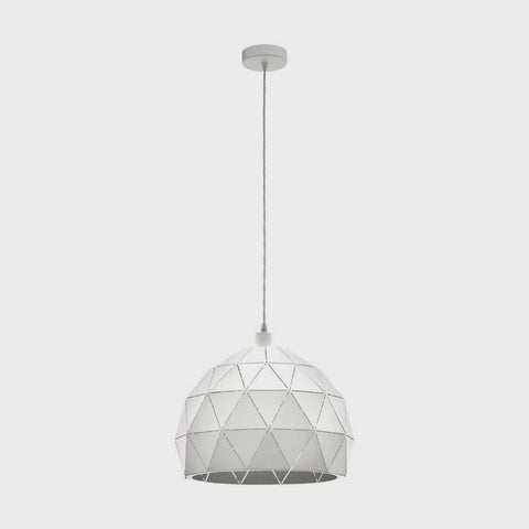 Roccaforte 1 Light Pendant White 400mm - 97855N - ARCK Electrical Wholesale Supplies