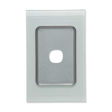Clipsal 1 Gang SATURN Grid & Cover Plate Excluding Mech Ocean Mist - 4031VH-OM - ARCK Electrical Wholesale Supplies