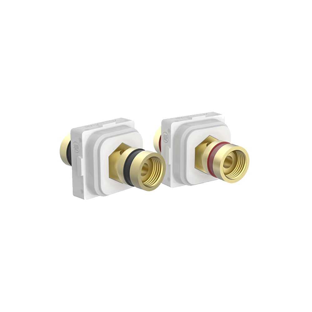 Clipsal Iconic Banana Audio Connectors Red & Black Tan - 40BC2-TN - ARCK Electrical Wholesale Supplies