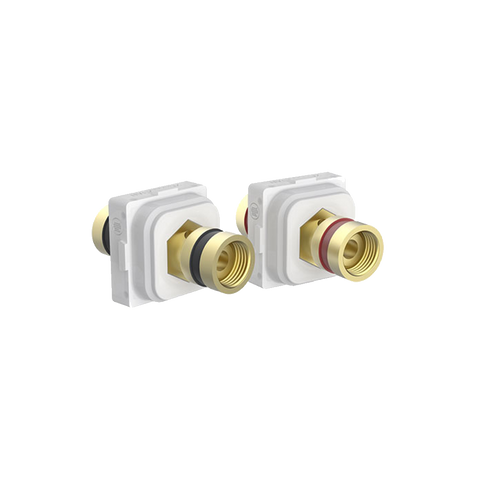 Clipsal Iconic Banana Audio Connectors Red & Black Tan - 40BC2-TN - ARCK Electrical Wholesale Supplies