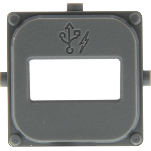 Clipsal Iconic 40 Series Single Mechanism Cap USB Ash Grey - 40E1USBCAP-AG - ARCK Electrical Wholesale Supplies