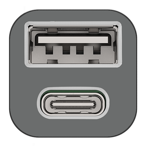 Clipsal Iconic Mechanism Cap Dual USB A+C Ash Grey - 40E2USBACCAP-AG - ARCK Electrical Wholesale Supplies