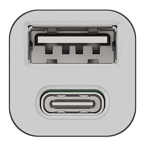 Clipsal Iconic Mechanism Cap Dual USB A+C Cool Grey - 40E2USBACCAP-CY - ARCK Electrical Wholesale Supplies