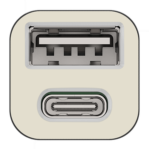 Clipsal Iconic Mechanism Cap Dual USB A+C Warm Grey - 40E2USBACCAP-WY - ARCK Electrical Wholesale Supplies