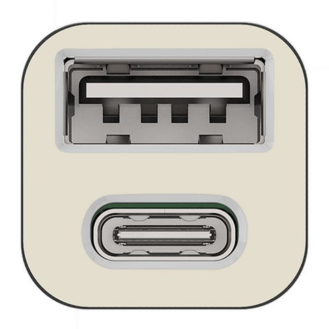 Clipsal Iconic Mechanism Cap Dual USB A+C Warm Grey - 40E2USBACCAP-WY - ARCK Electrical Wholesale Supplies