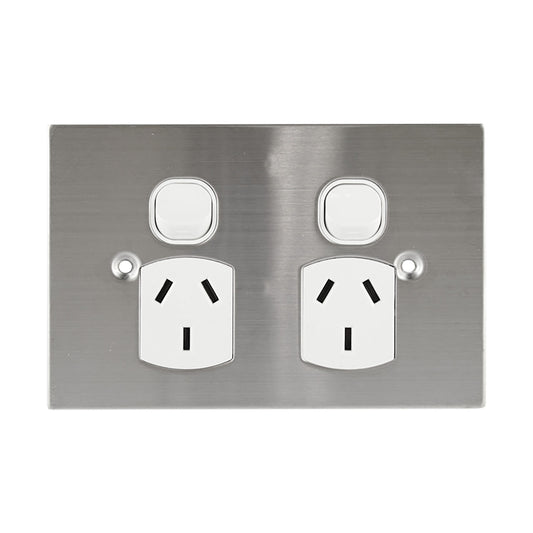 CSG Stainless Steel White Doub - SS-POD10 - ARCK Electrical Wholesale Supplies